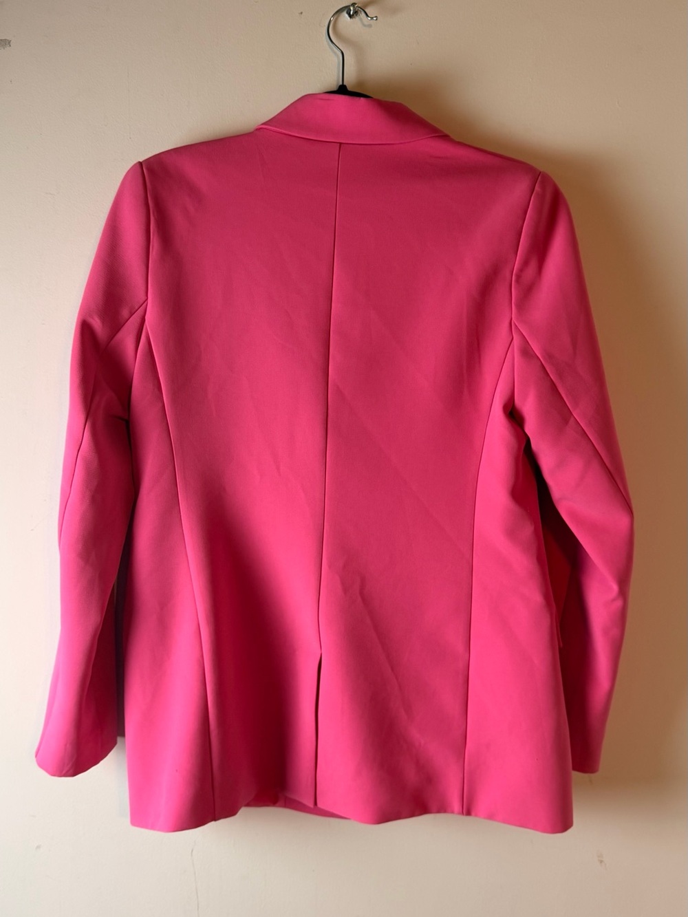 Women's Hot Pink Single-Button Blazer - Size M - Picture 3 of 4